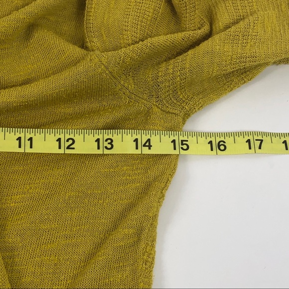 Anthropologie Shirred Collar Yellow Cardigan S - Picture 6 of 8